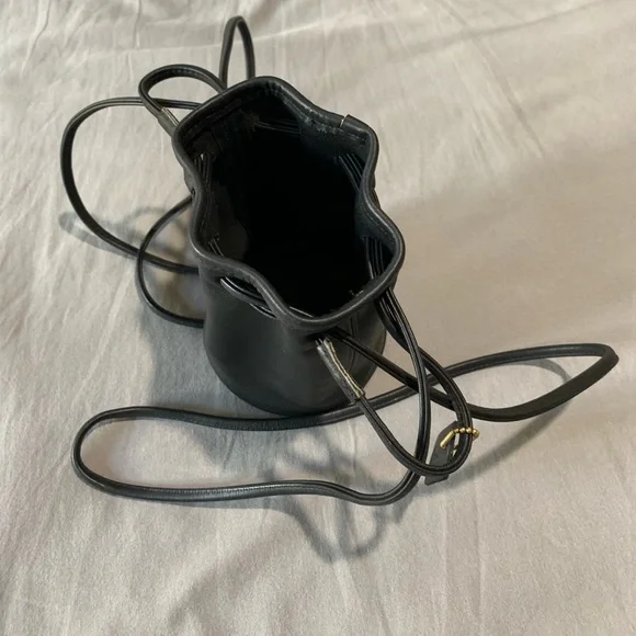 RARE vintage COACH 4144 Littleton mini black leather drawstring shoulder bag - Picture 13 of 15